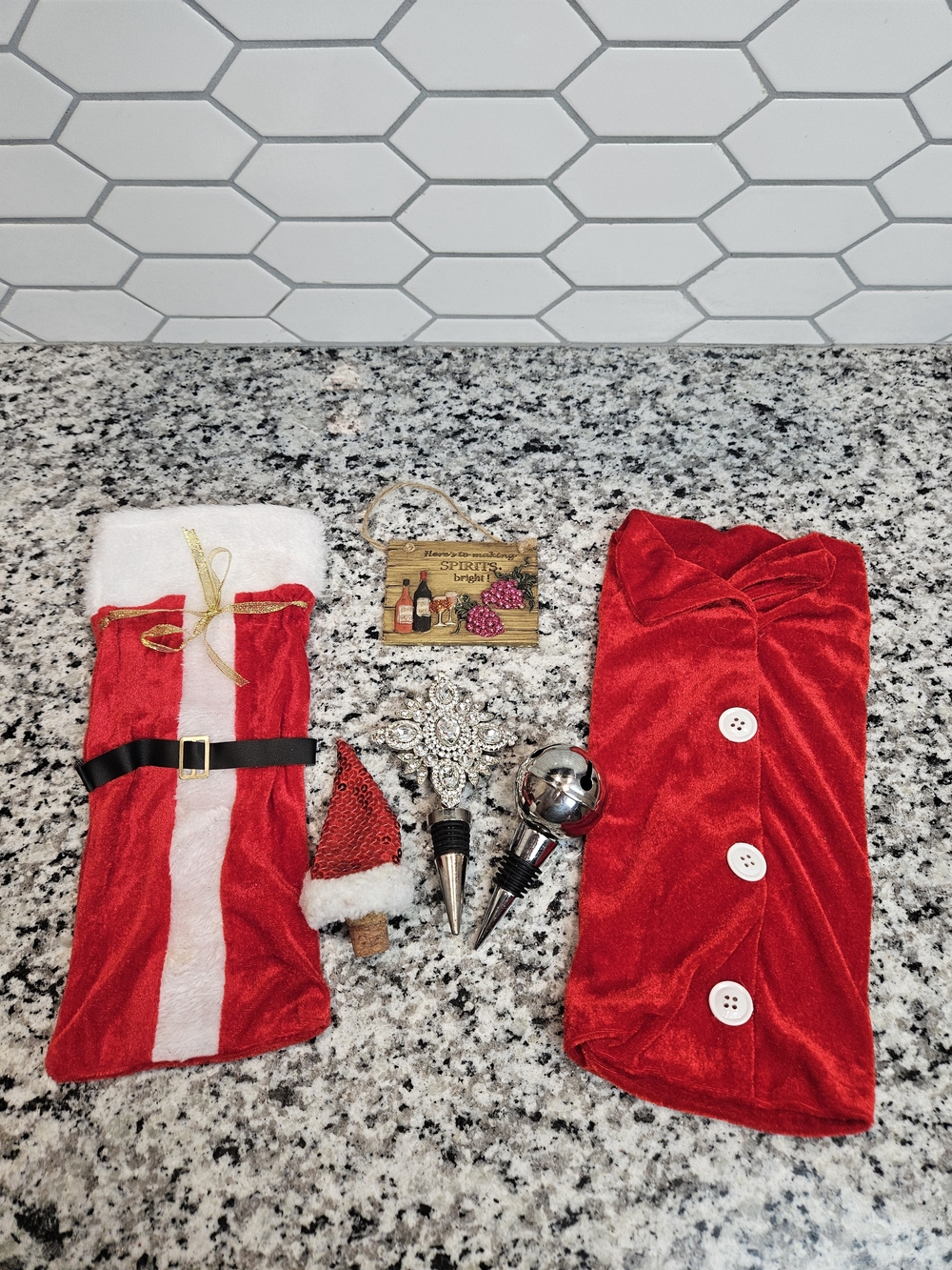 Christmas Wine & Barware Accessories - Holiday Set